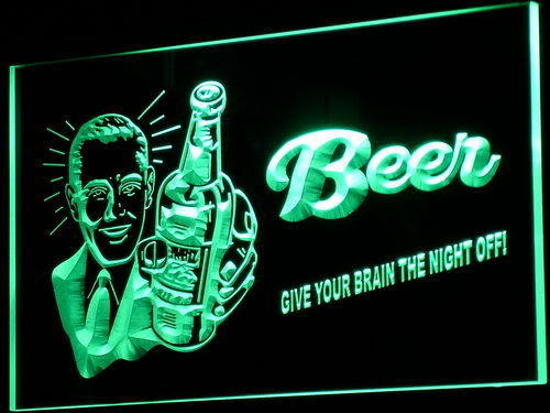 Beer Give Your Brain Night Off Bar Pub Neon Sign